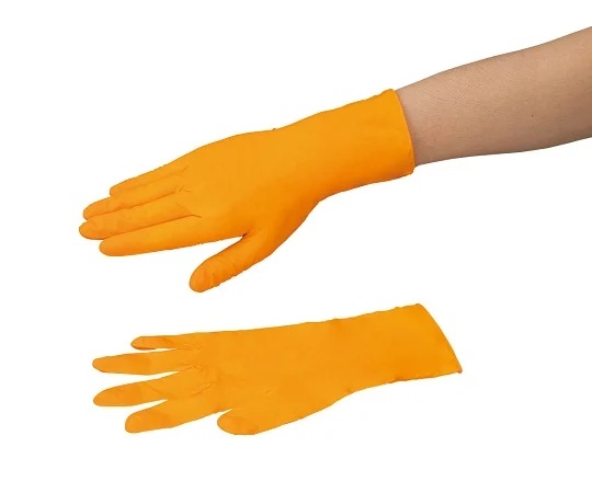 4-1060　耐薬手袋　ORANGE　NITRILE